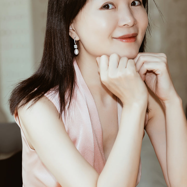 Elegant Freshwater Pearl Earrings WE00266 - PEARLY LUSTRE