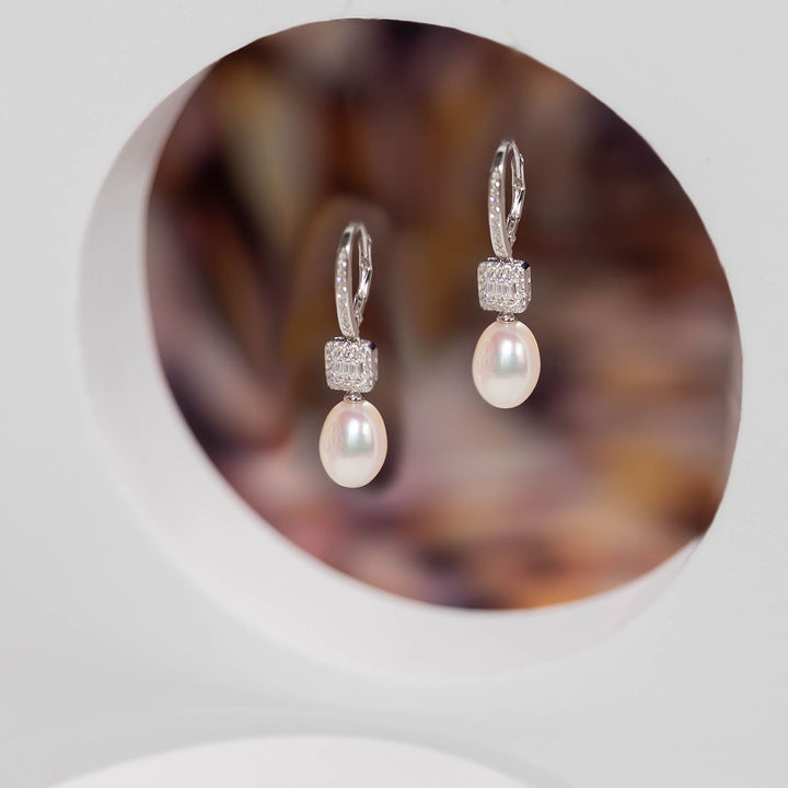 Elegant Freshwater Pearl Earrings WE00266 - PEARLY LUSTRE