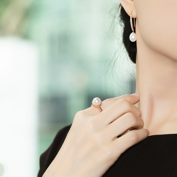 Elegant Freshwater Pearl Earrings WE00276 - PEARLY LUSTRE