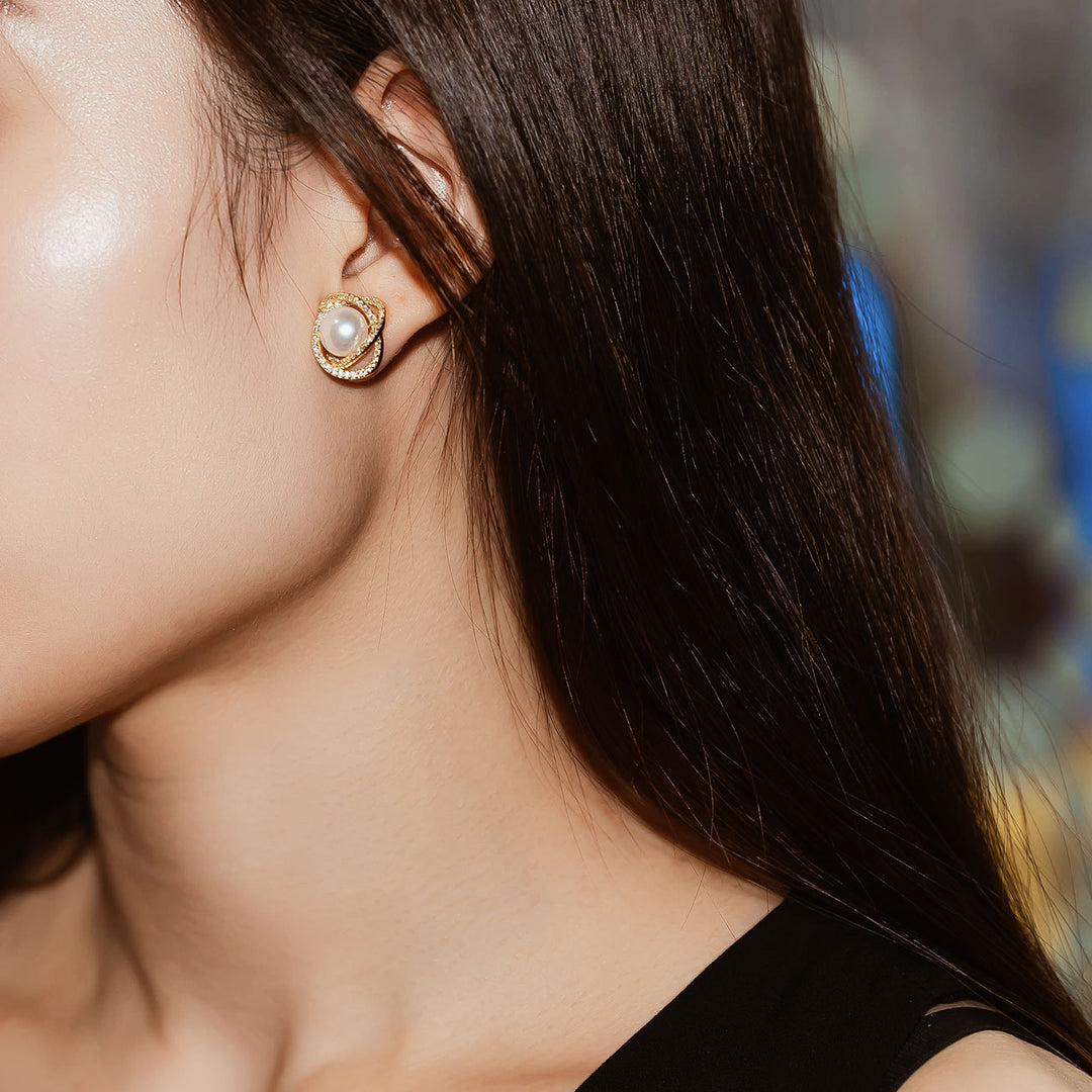 Elegant Freshwater Pearl Earrings WE00321 - PEARLY LUSTRE