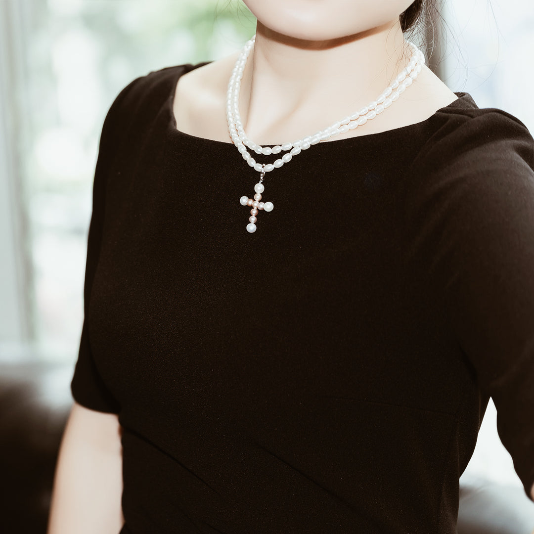 Elegant Freshwater Pearl Necklace WN00267 - PEARLY LUSTRE
