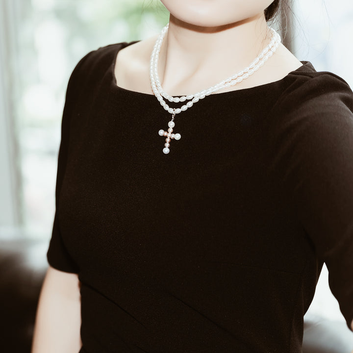 Elegant Freshwater Pearl Necklace WN00267 - PEARLY LUSTRE