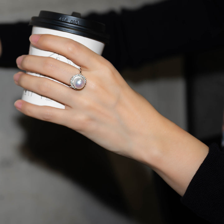 Elegant Freshwater Edison pearl  Ring WR00077 - PEARLY LUSTRE