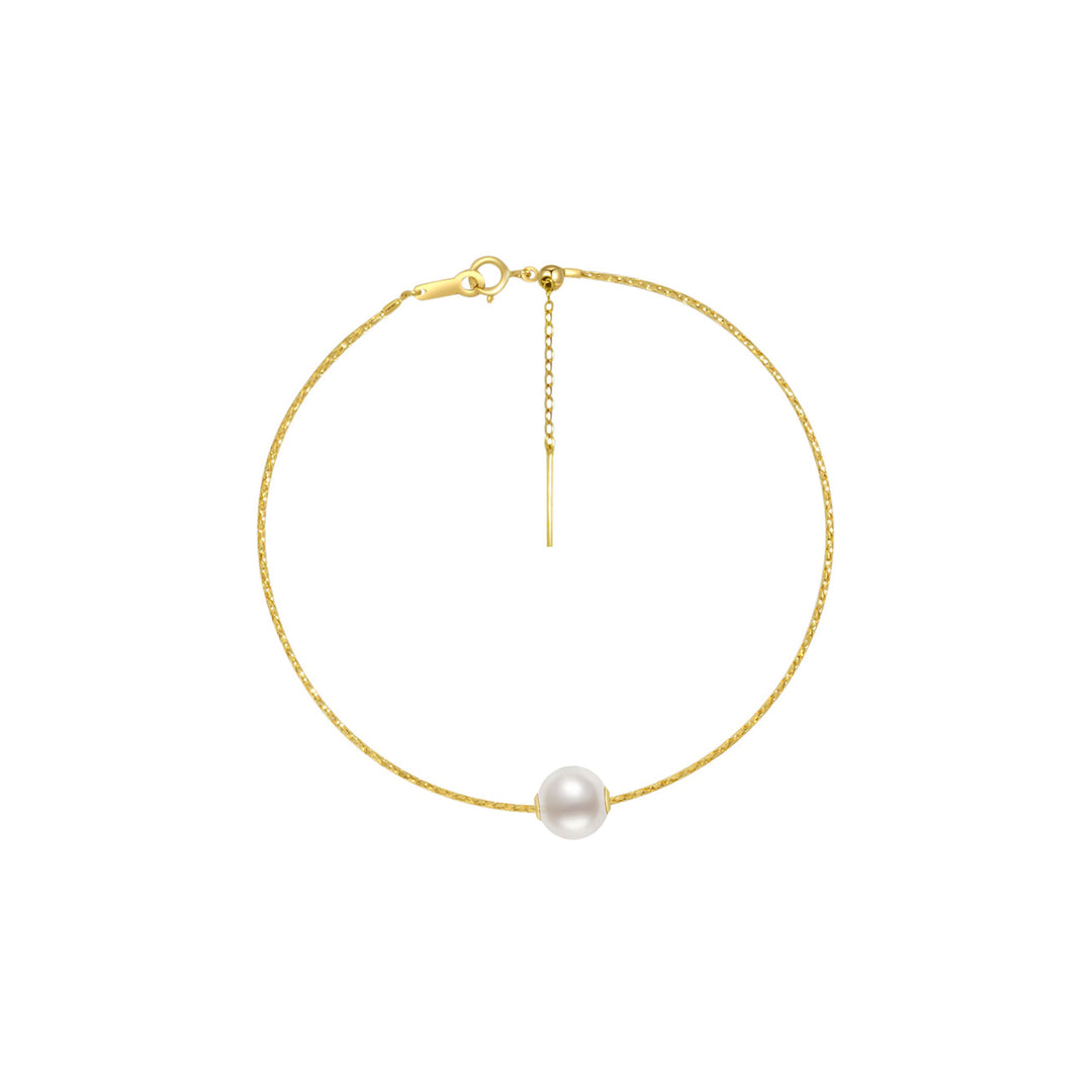 18K Solid Gold Interchangeable Akoya Pearl Bracelet KB00007 | Possibilities - PEARLY LUSTRE