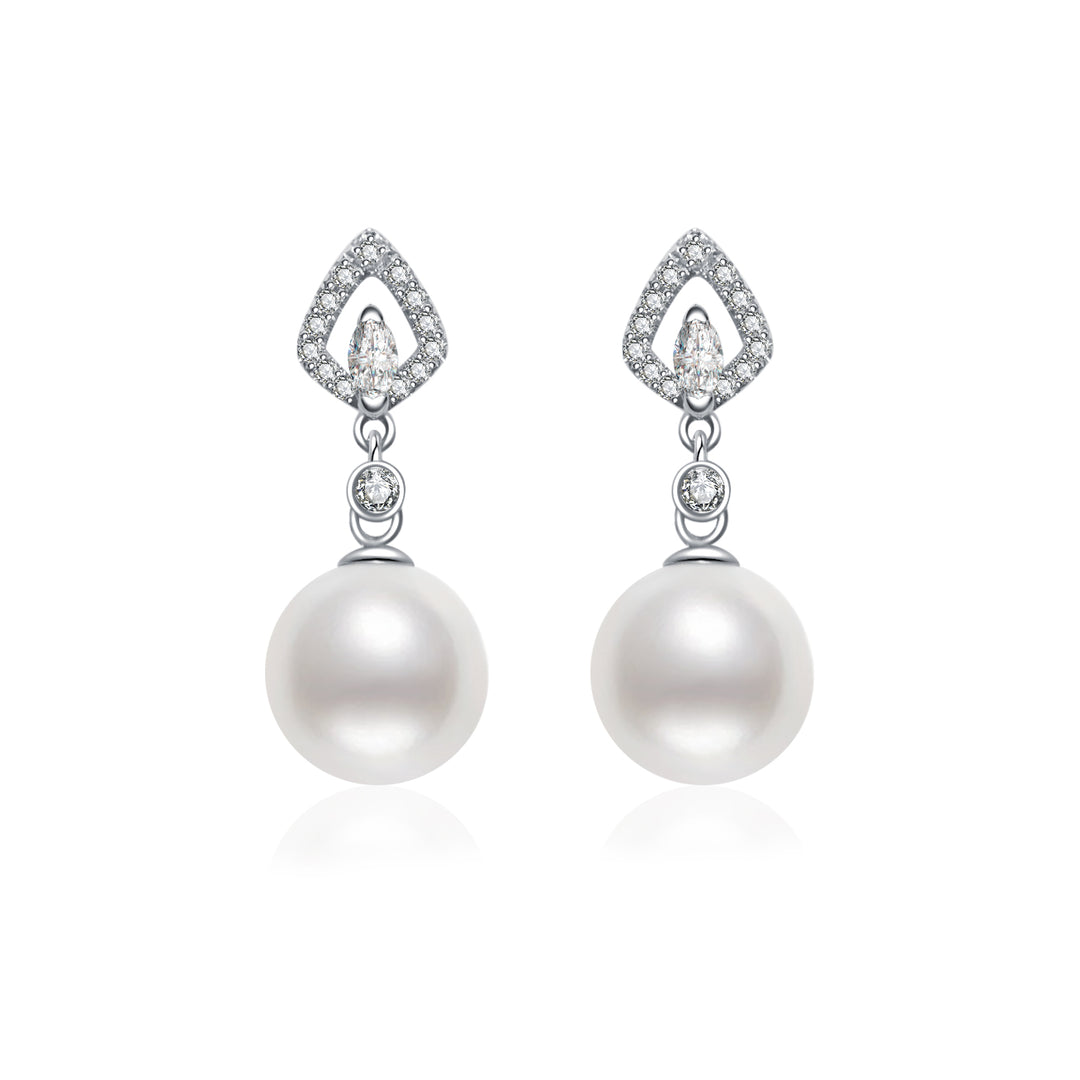 18K Akoya Hanadama Pearl Earrings KE00088 | DESIRE - PEARLY LUSTRE