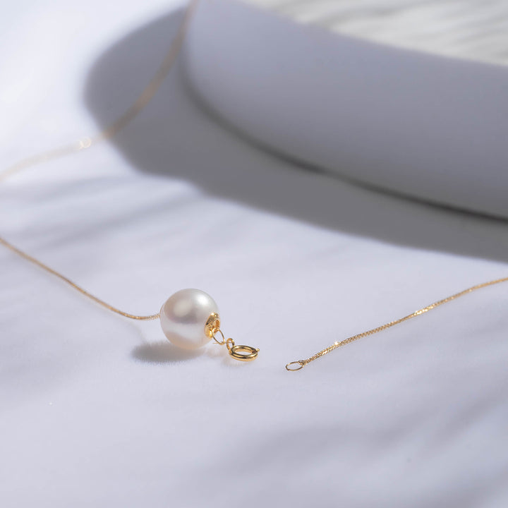 18K Solid Gold Akoya Pearl Necklace KN00080 - PEARLY LUSTRE
