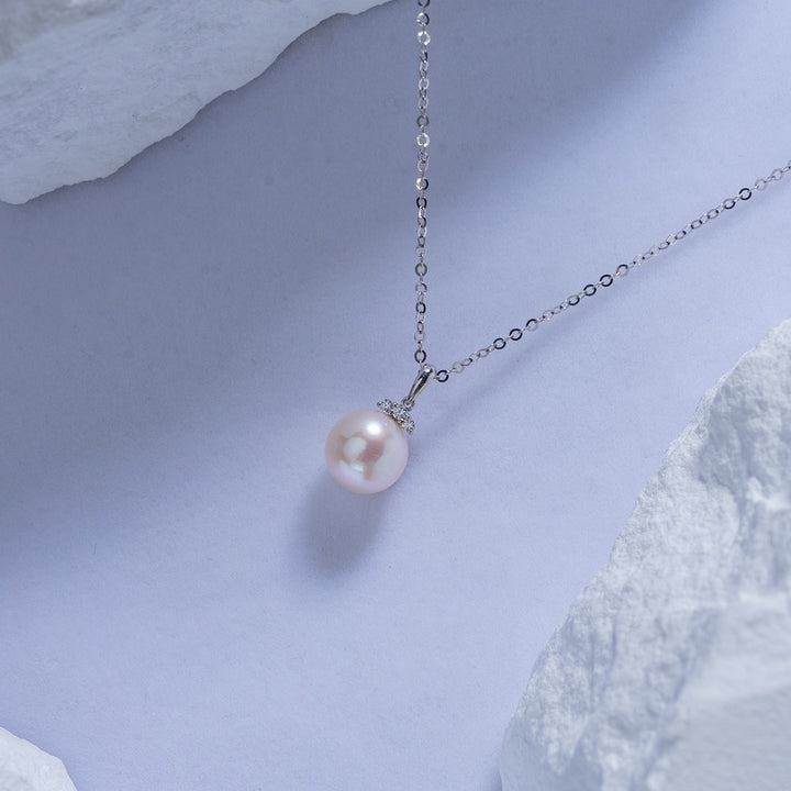 18K Solid Gold Freshwater Pearl Necklace KN00097 - PEARLY LUSTRE