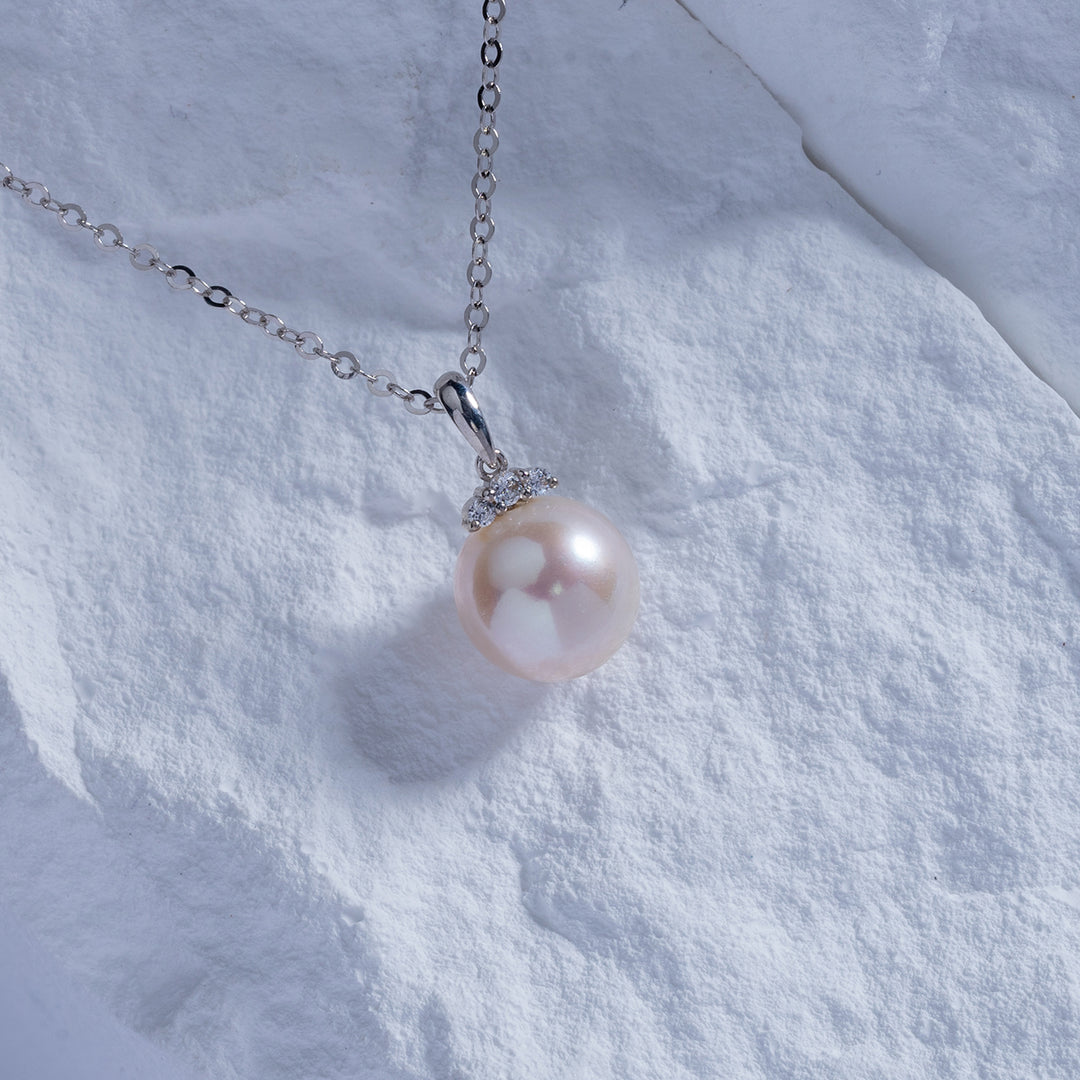 18K Solid Gold Freshwater Pearl Necklace KN00097 - PEARLY LUSTRE
