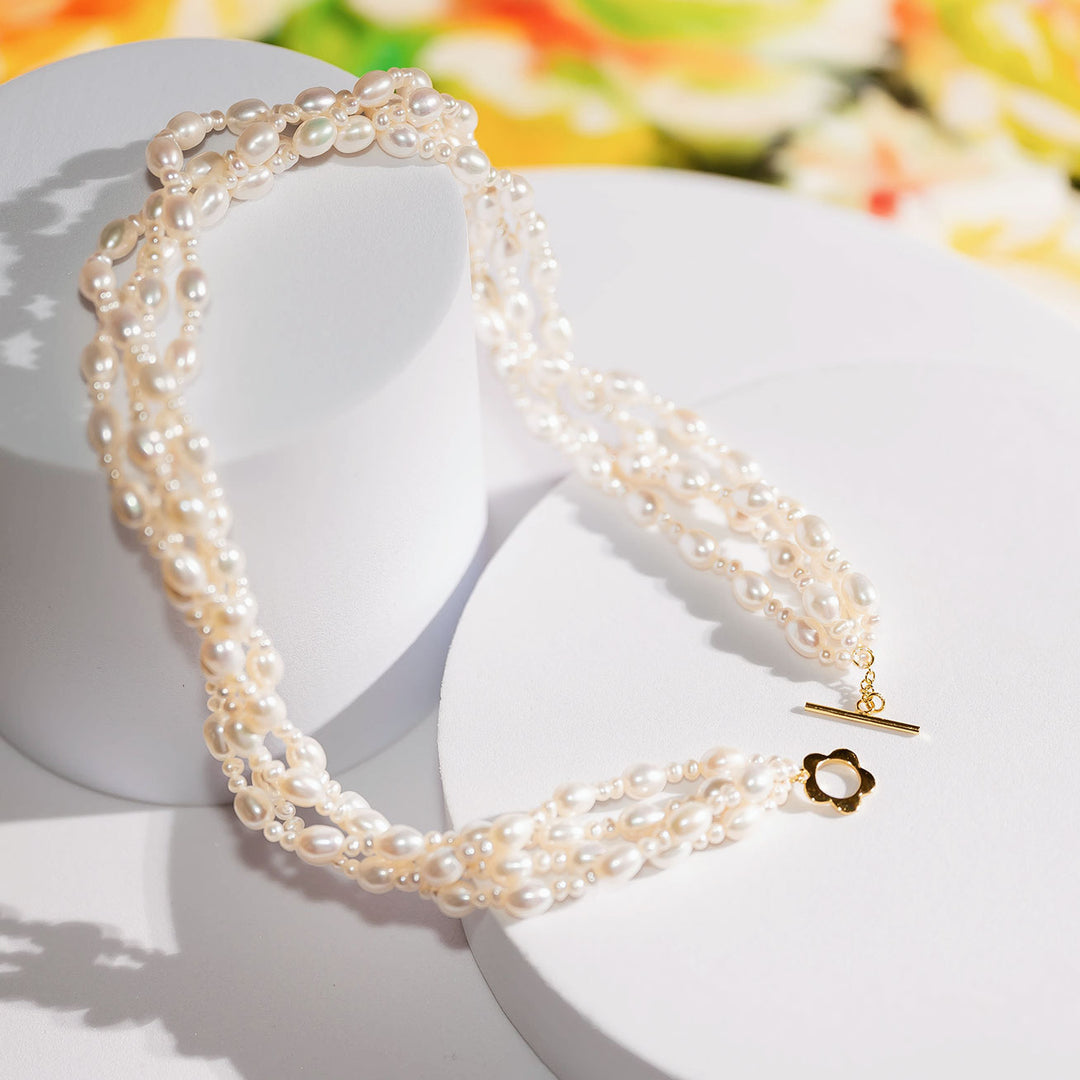 New Yorker Freshwater Pearl Necklace WN00288 - PEARLY LUSTRE