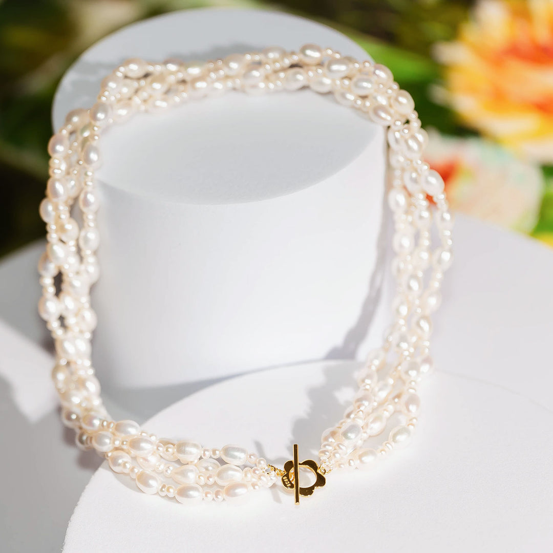 New Yorker Freshwater Pearl Necklace WN00288 - PEARLY LUSTRE