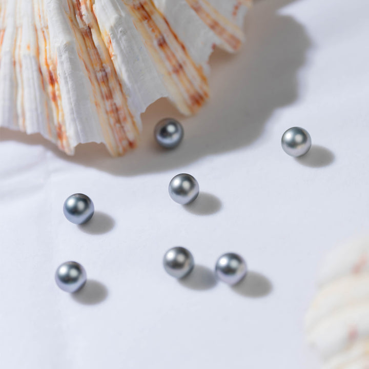 Second Grade Round Tahitian Pearls WA00022 - PEARLY LUSTRE