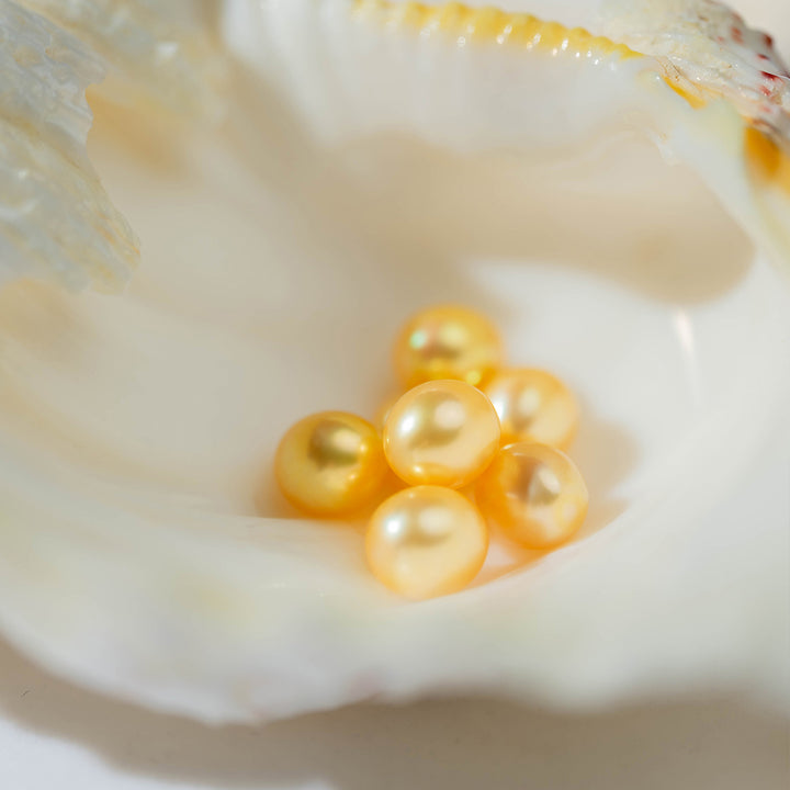 Drop Shape Golden Saltwater Pearl WA00021 - PEARLY LUSTRE