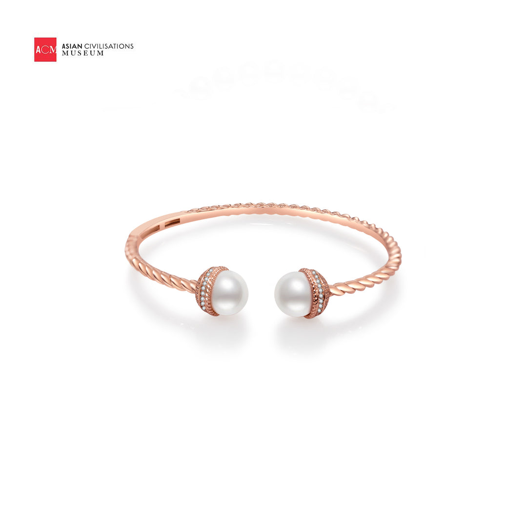 Asian Civilisations Museum Freshwater Pearl Bracelet WB00076 | New Yorker Collection - PEARLY LUSTRE