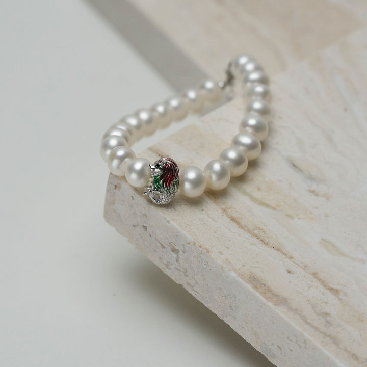 Merlion Freshwater Pearl Bracelet WB00083 | New Yorker - PEARLY LUSTRE