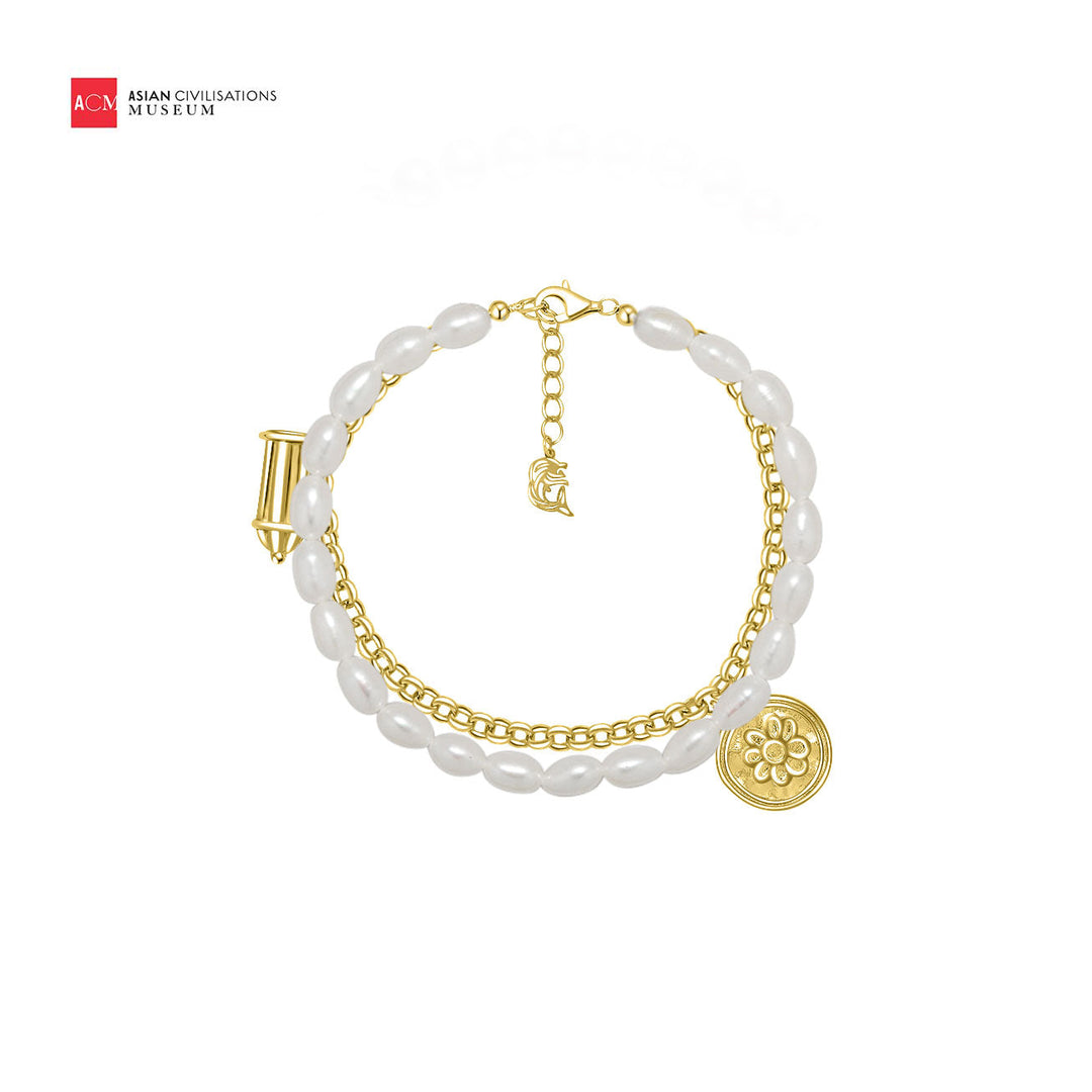 Asian Civilisations Museum Freshwater Pearl Bracelet WB00090 | New Yorker Collection - PEARLY LUSTRE