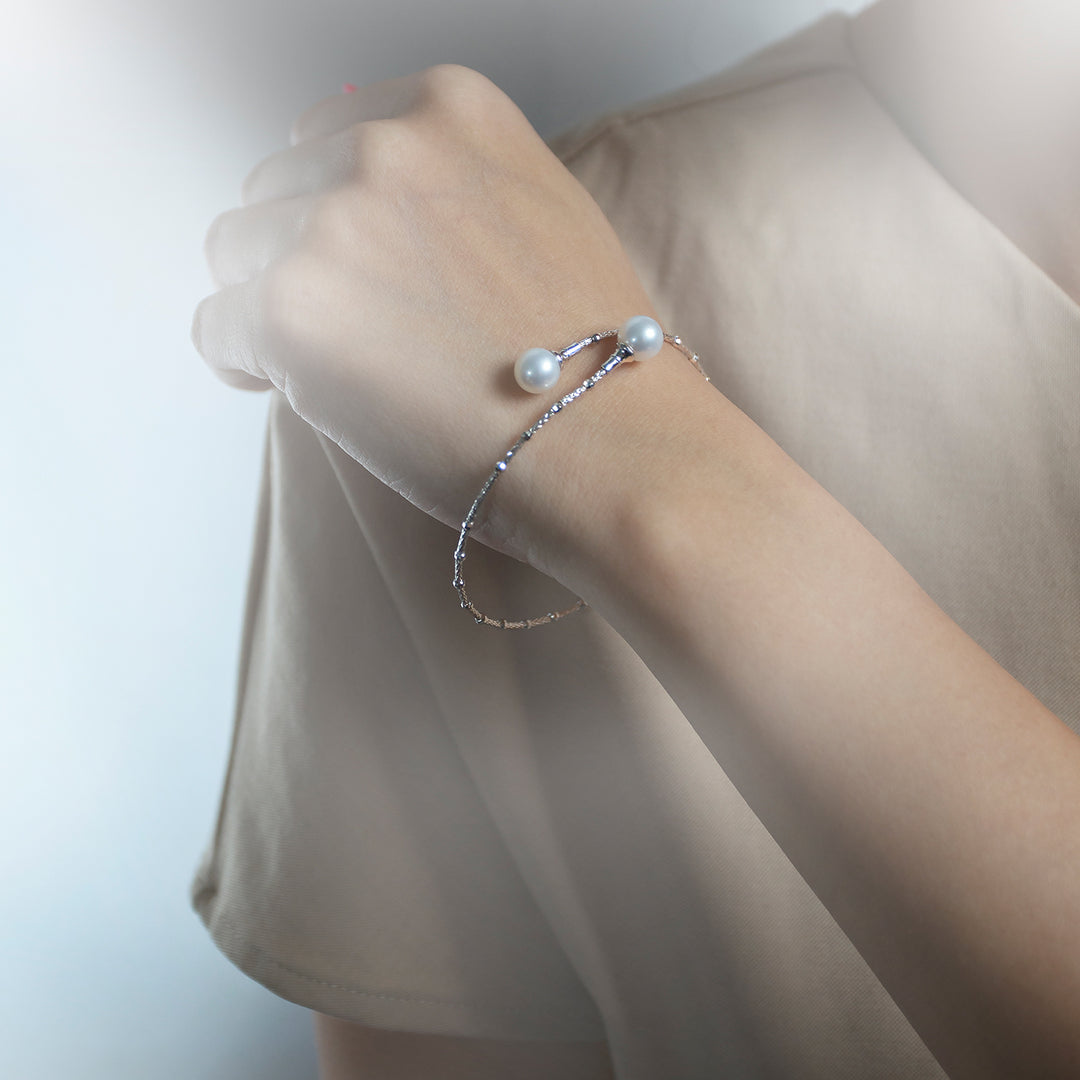 Elegant Freshwater Pearl Bracelet WB00146 - PEARLY LUSTRE