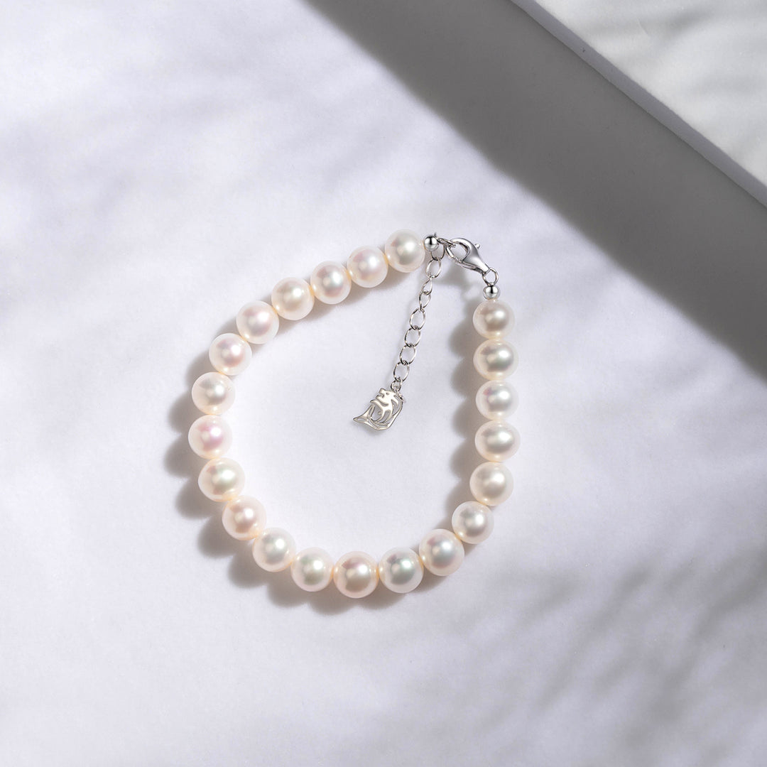 Brilliant Lustre White Freshwater Pearl Bracelet WB00169 - PEARLY LUSTRE