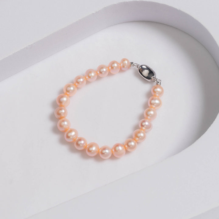 Top Grade Pink Freshwater Pearl Bracelet WB00185 - PEARLY LUSTRE