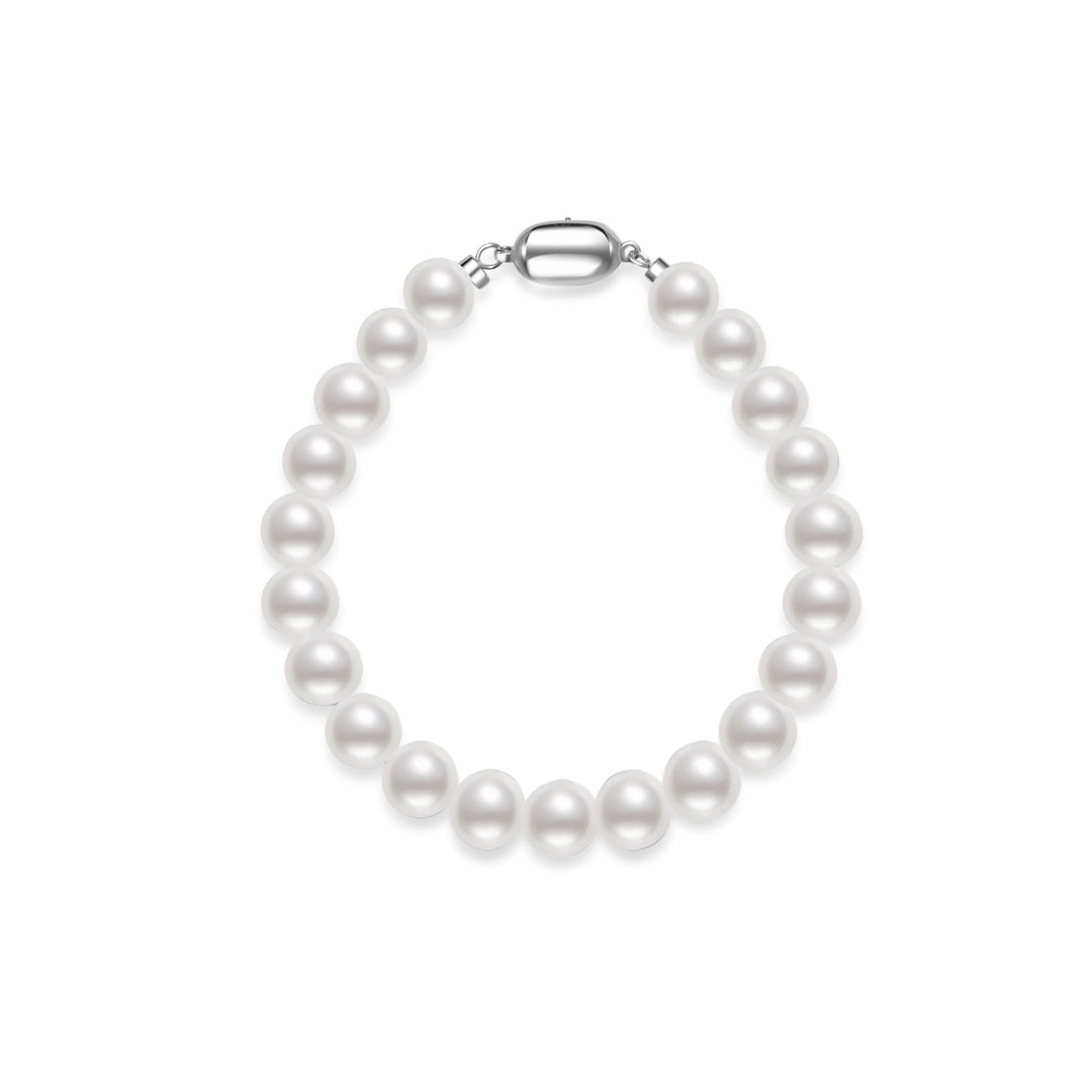 Brilliant Lustre White Freshwater Pearl Bracelet WB00184 - PEARLY LUSTRE