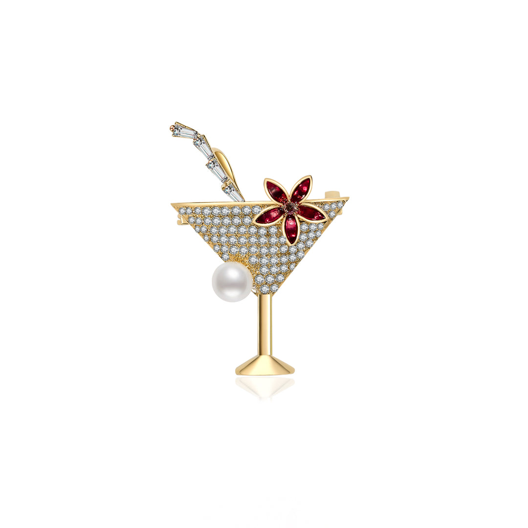 Singapore Sling Freshwater Pearl Brooch WC00036 | Passion for Life - PEARLY LUSTRE