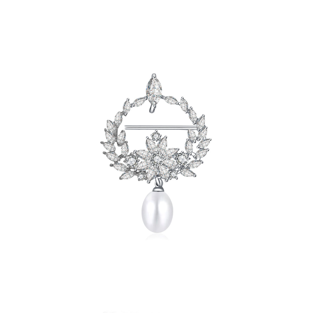 Elegant Freshwater Pearl Brooch WC00037 | GARDENS - PEARLY LUSTRE