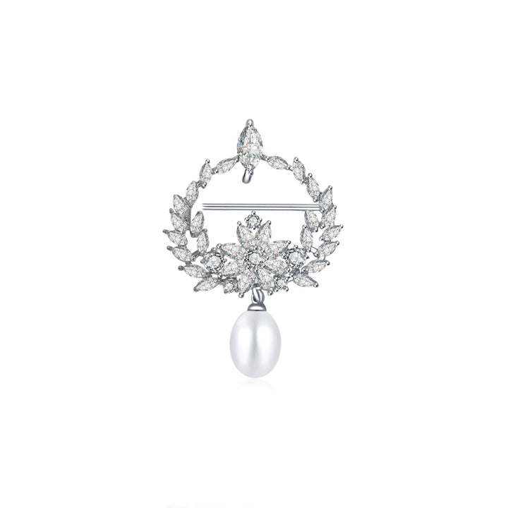 Elegant Freshwater Pearl Brooch WC00037 | GARDENS - PEARLY LUSTRE