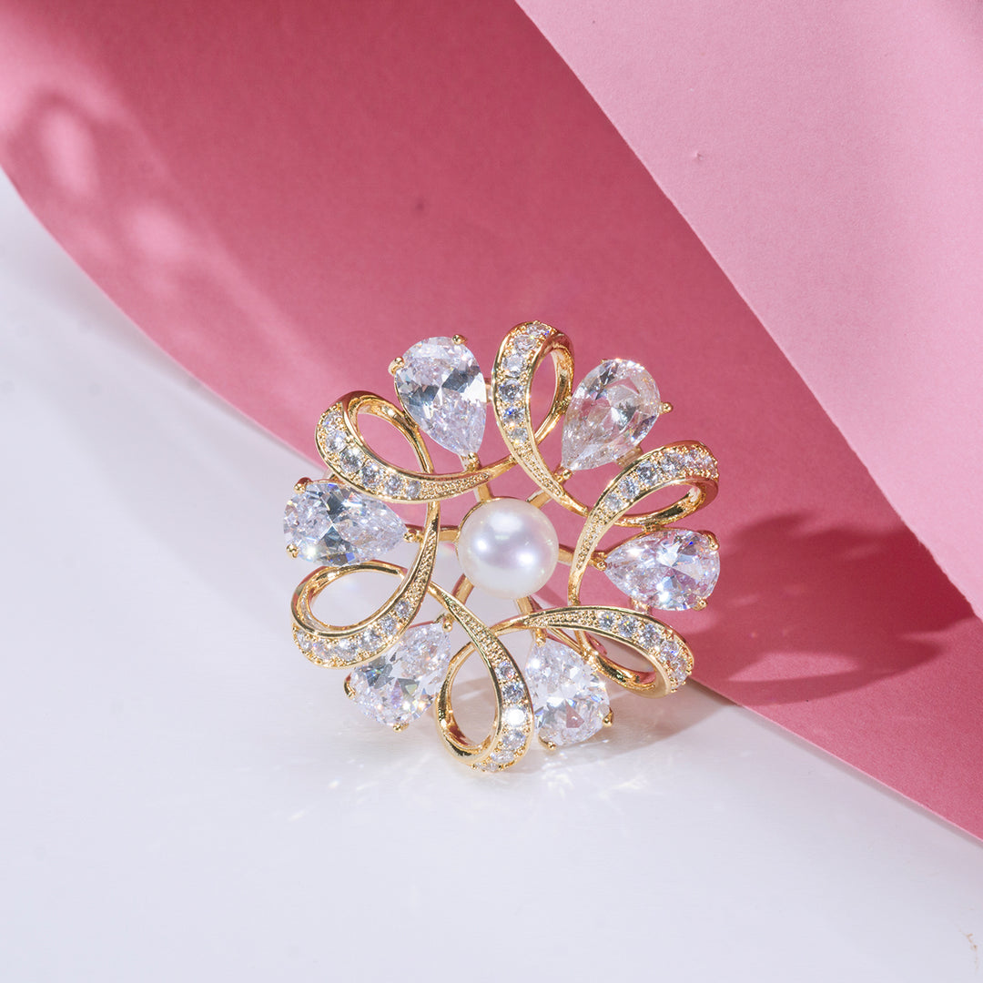 Passion for Life Freshwater Pearl Brooch WC00046 - PEARLY LUSTRE