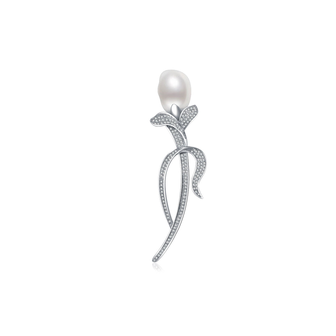 Elegant Baroque Pearl Brooch WC00051 | GARDENS - PEARLY LUSTRE