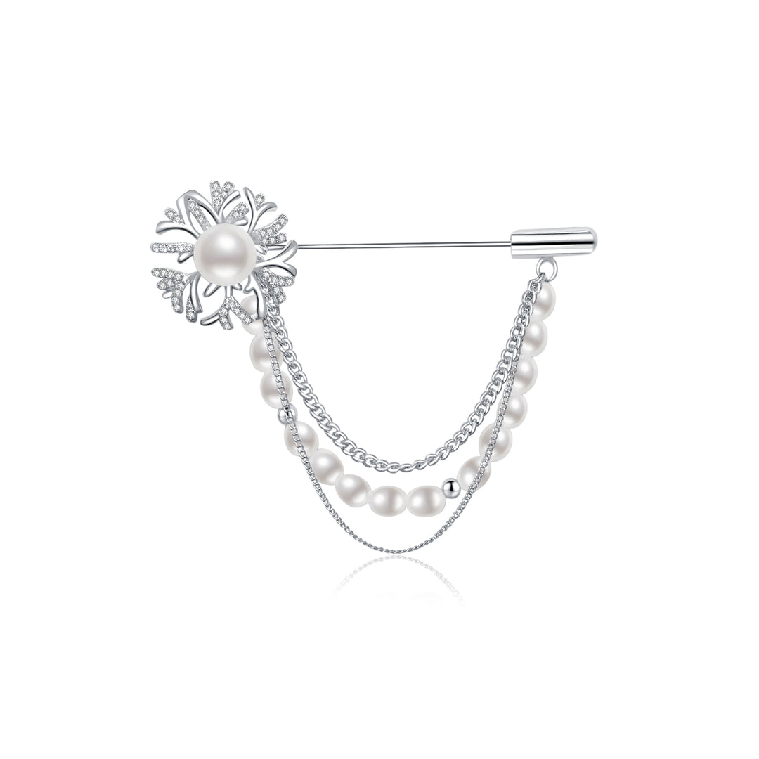 Elegant Freshwater Pearl Brooch WC00052 | GARDENS - PEARLY LUSTRE