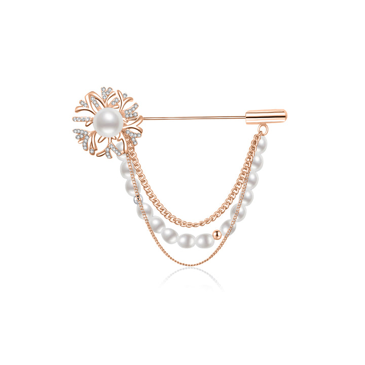 Elegant Freshwater Pearl Brooch WC00054 | GARDENS - PEARLY LUSTRE