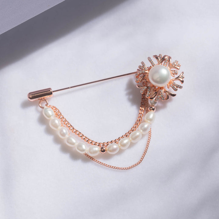 Elegant Freshwater Pearl Brooch WC00054 | GARDENS - PEARLY LUSTRE