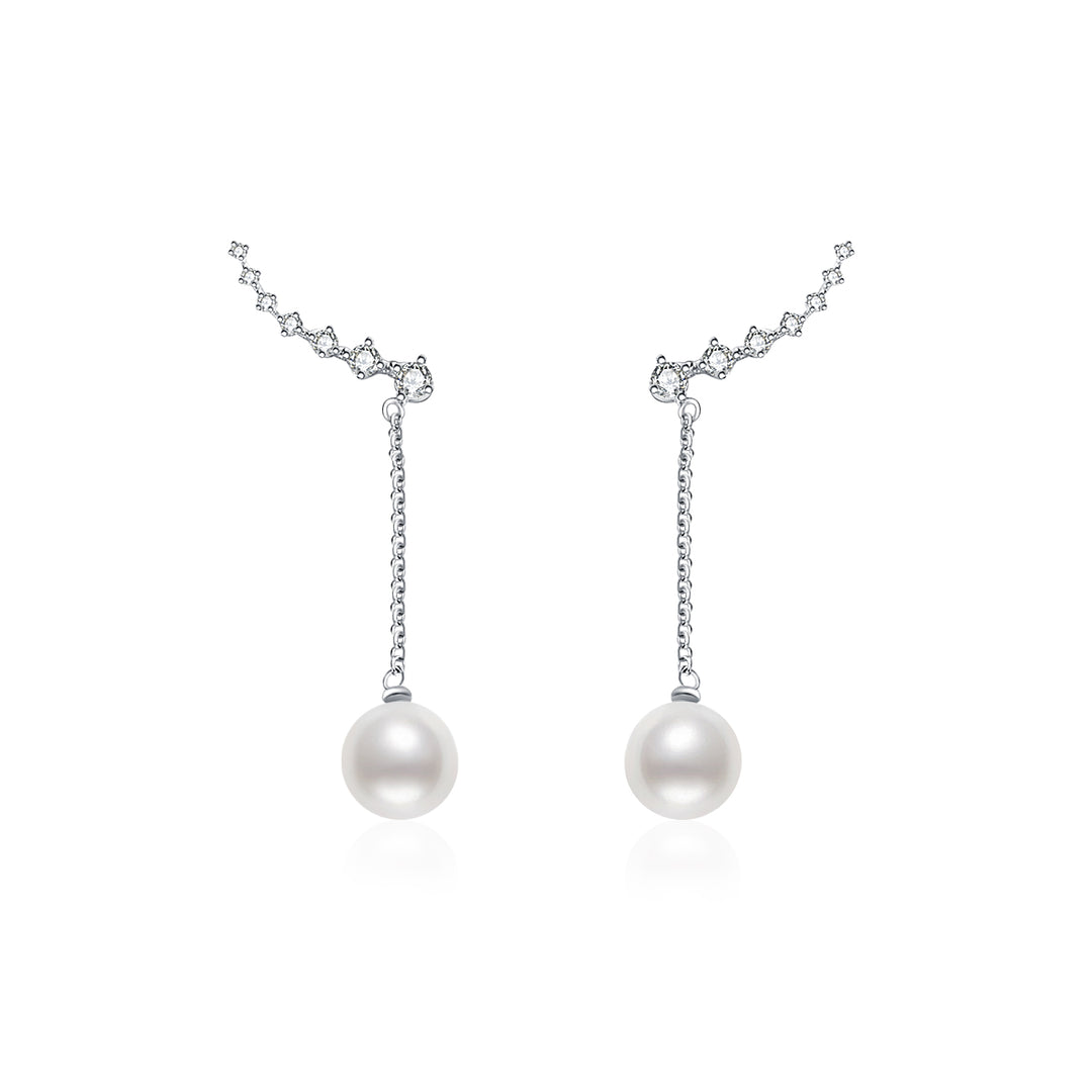Elegant Freshwater Pearl Earrings WE00048 - PEARLY LUSTRE