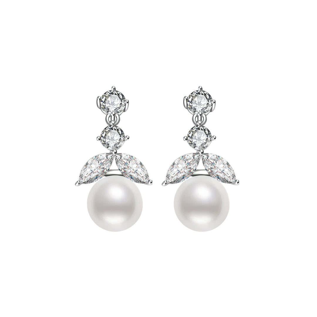 Elegant Freshwater Pearl Earrings WE00054 - PEARLY LUSTRE