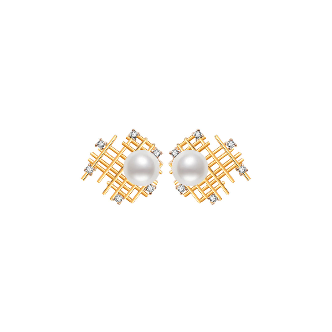New Yorker Freshwater Pearl Earrings WE00199 - PEARLY LUSTRE