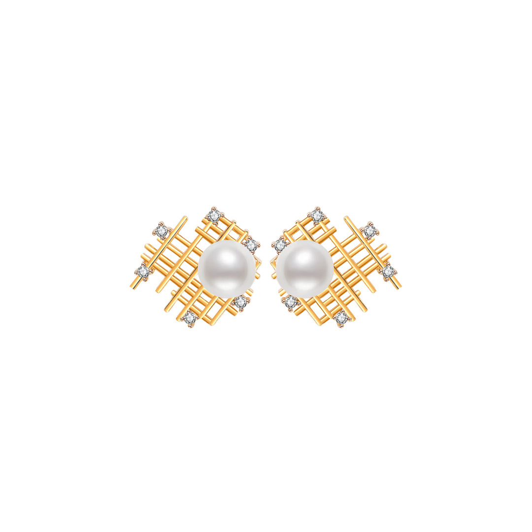 New Yorker Freshwater Pearl Earrings WE00199 - PEARLY LUSTRE