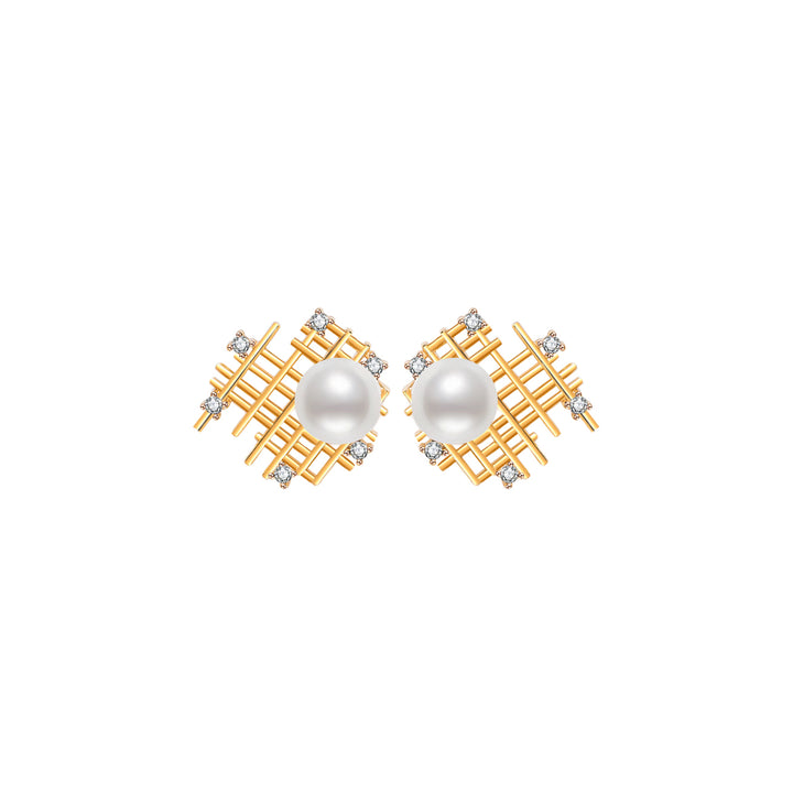 New Yorker Freshwater Pearl Earrings WE00199 - PEARLY LUSTRE