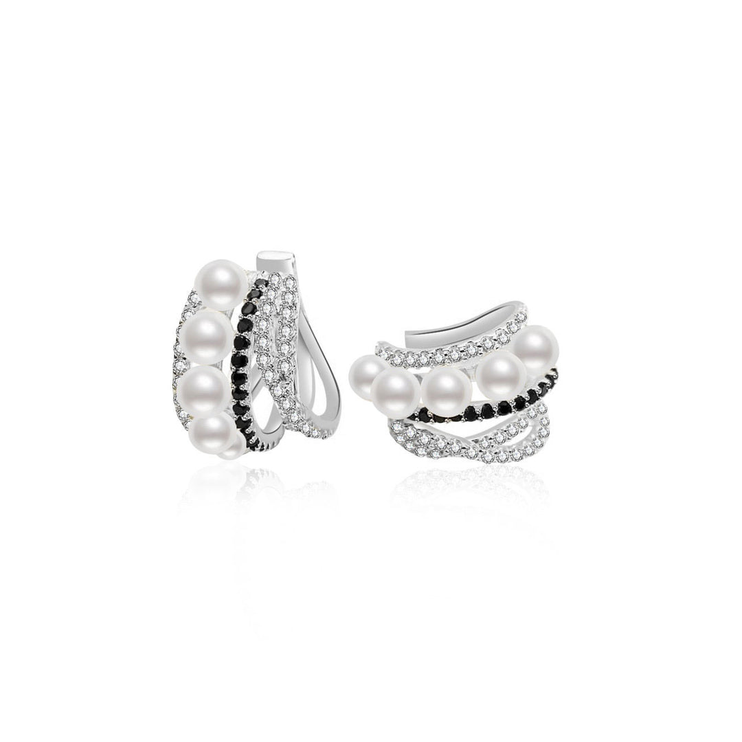 New Yorker Freshwater Pearl Earring Cuff WE00219 - PEARLY LUSTRE