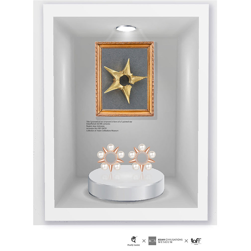 Asian Civilisations Museum Freshwater Pearl Earrings WE00225 | New Yorker Collection - PEARLY LUSTRE