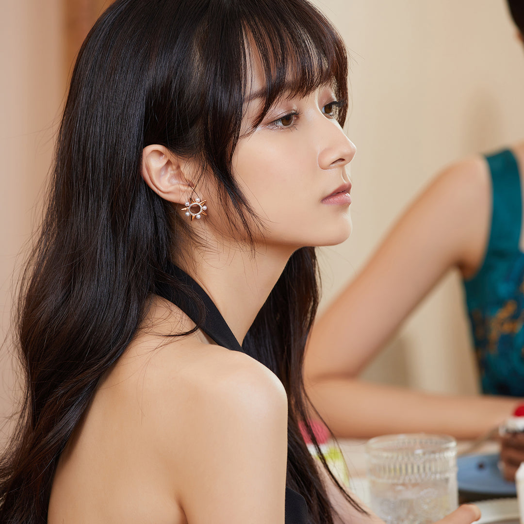 Asian Civilisations Museum Freshwater Pearl Earrings WE00226 | New Yorker Collection - PEARLY LUSTRE