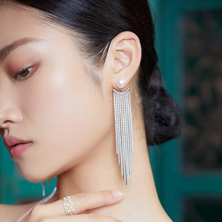 Asian Civilisations Museum Freshwater Pearl Earrings WE00228 | New Yorker Collection - PEARLY LUSTRE