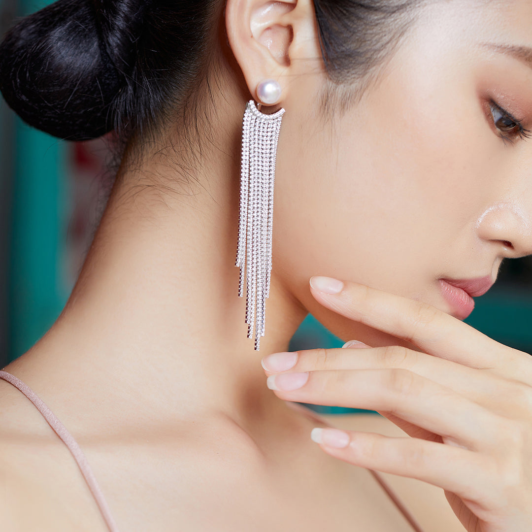 Asian Civilisations Museum Freshwater Pearl Earrings WE00228 | New Yorker Collection - PEARLY LUSTRE