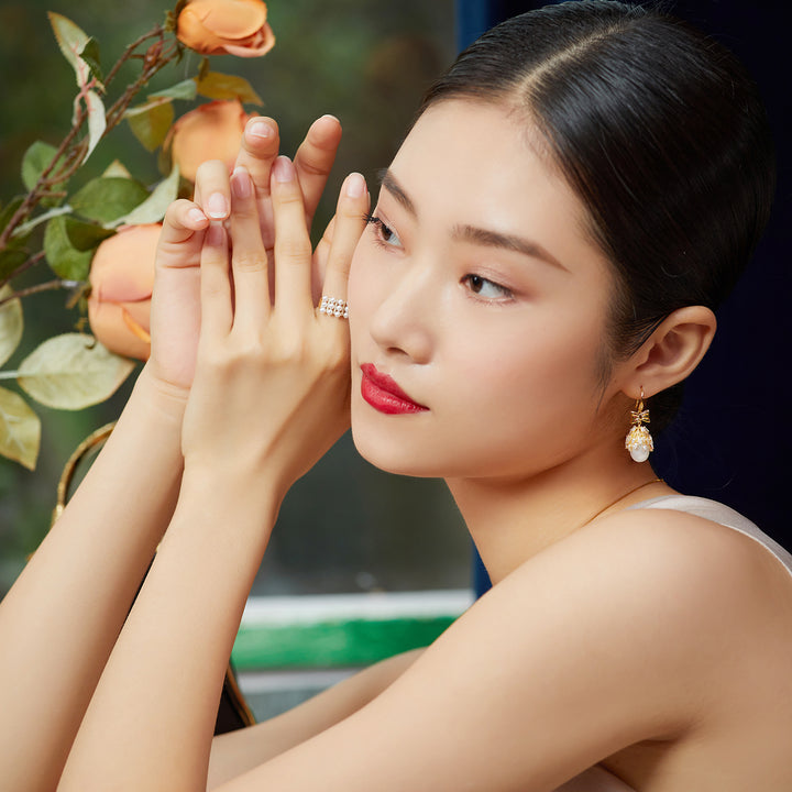 Elegant Freshwater Pearl Earrings WE00233 - PEARLY LUSTRE