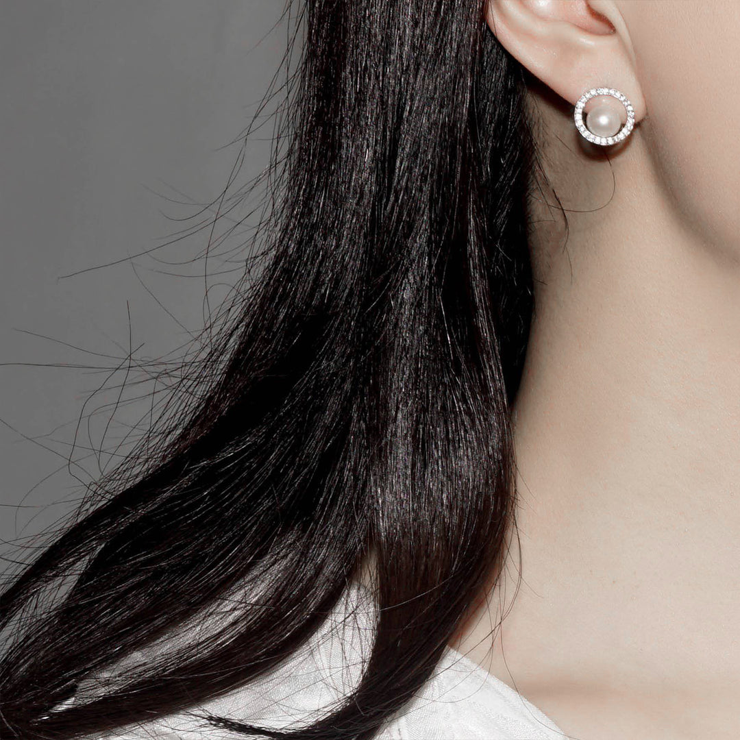 Elegant Freshwater Pearl Earrings WE00237 - PEARLY LUSTRE