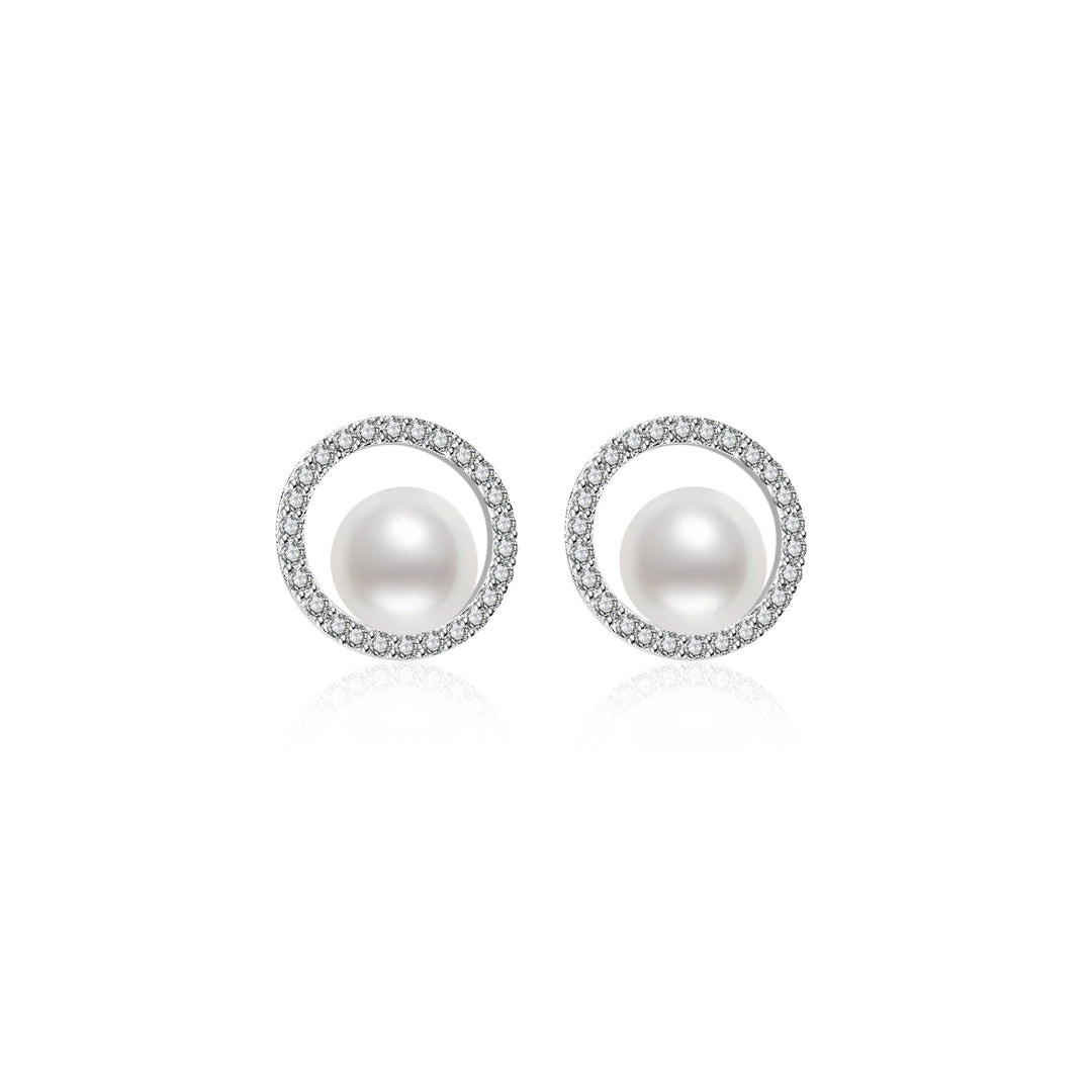 Elegant Freshwater Pearl Earrings WE00237 - PEARLY LUSTRE