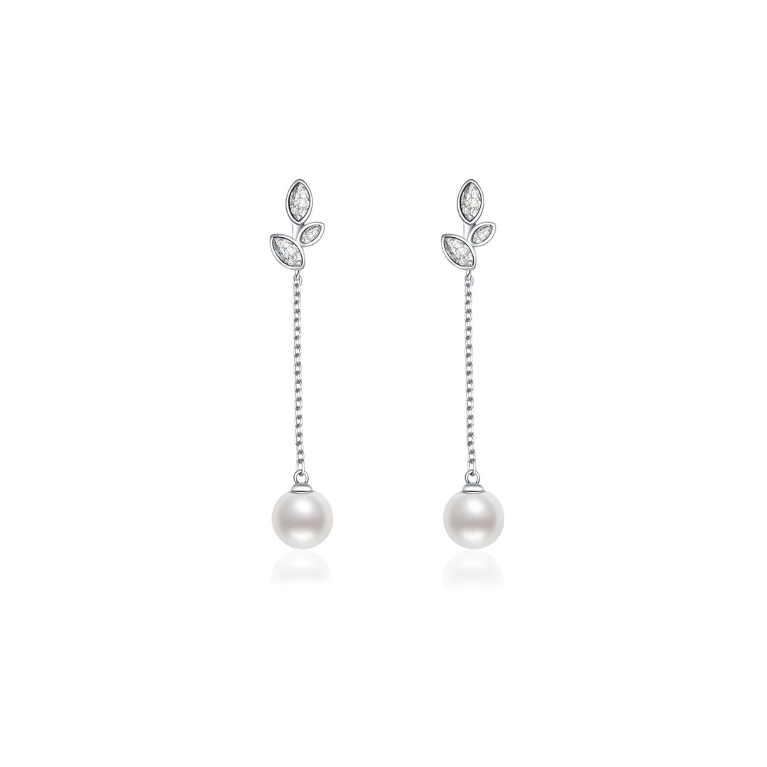 Elegant Freshwater Pearl Earrings WE00288 | GARDENS - PEARLY LUSTRE