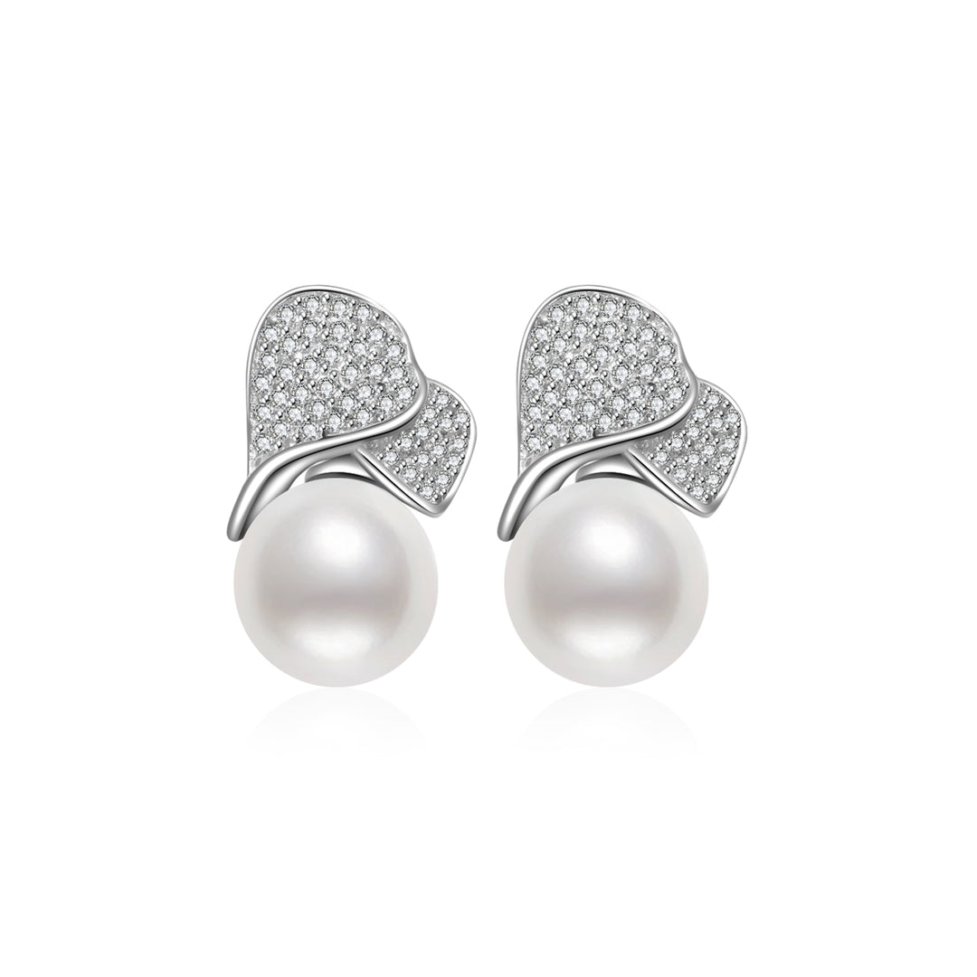 Elegant Freshwater Pearl Earrings WE00294 | GARDENS - PEARLY LUSTRE