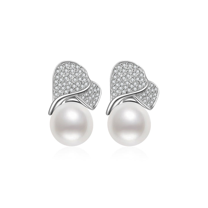 Elegant Freshwater Pearl Earrings WE00294 | GARDENS - PEARLY LUSTRE