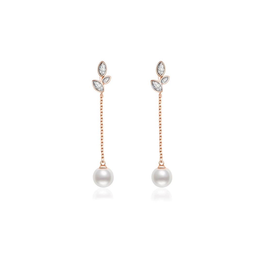 Elegant Freshwater Pearl Earrings WE00299 | GARDENS - PEARLY LUSTRE