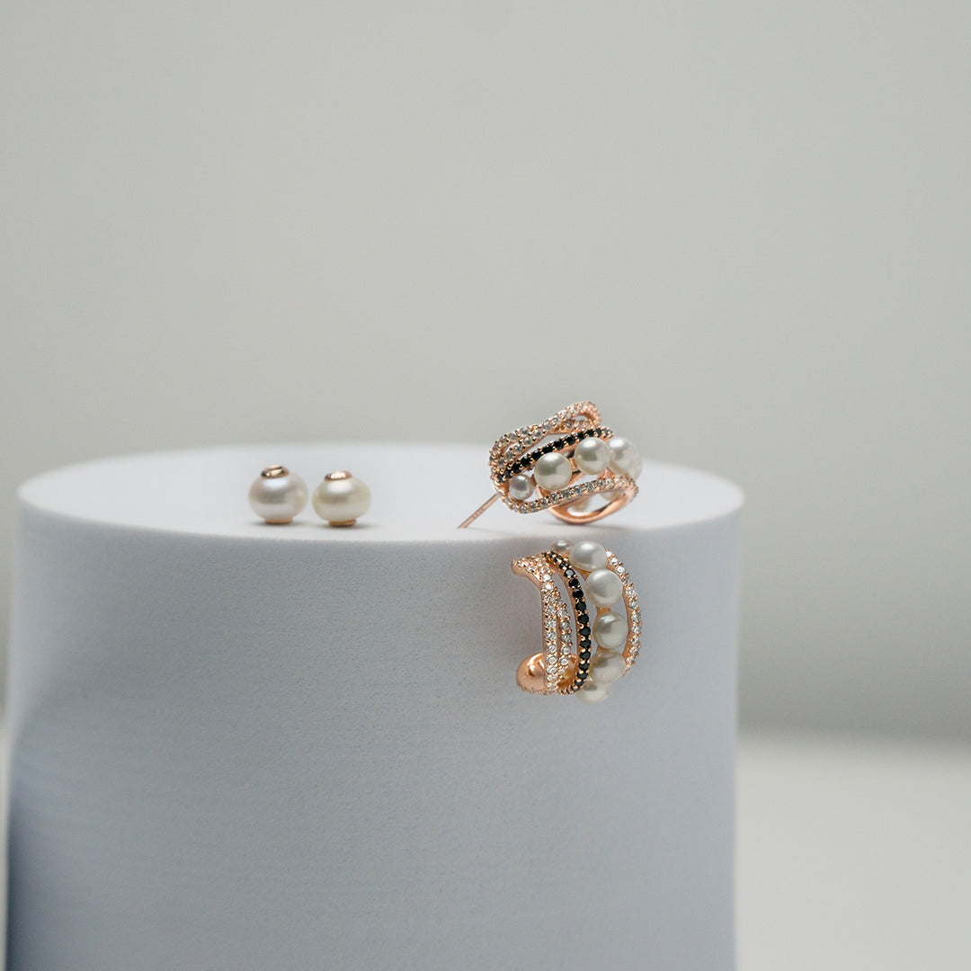 New Yorker Freshwater Pearl Earrings WE00316 - PEARLY LUSTRE