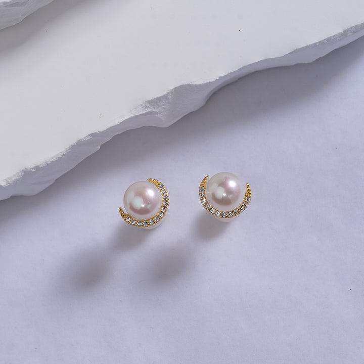 Elegant Freshwater Pearl Earrings WE00319 - PEARLY LUSTRE